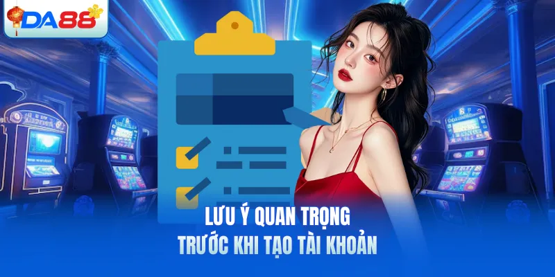 Lưu ý quan trọng trước khi tạo tài khoản